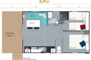 Plan Mobil-home Loggia Bay